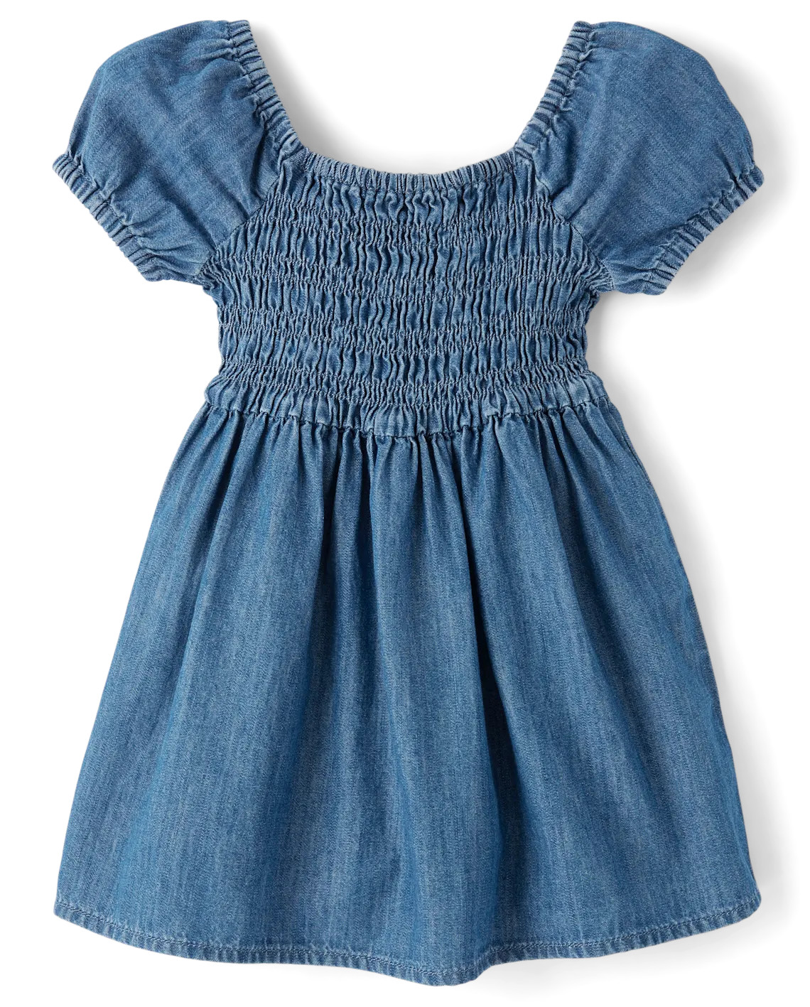 Baby And Toddler Girls Chambray Smocked Dress - blue | The Children's Place