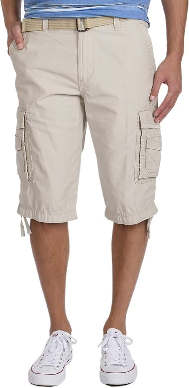 Unionbay Men's Cordova Belted Messenger Cargo Short - Reg and Big and Tall Sizes | Amazon (US)