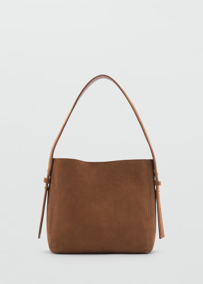 Leather shoulder bag - Woman | MANGO United Kingdom | MANGO (UK)