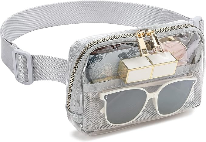 Clear Fanny Pack Belt Bag Stadium Approved for Women Men with Adjustable Strap Water-resistant Wa... | Amazon (US)