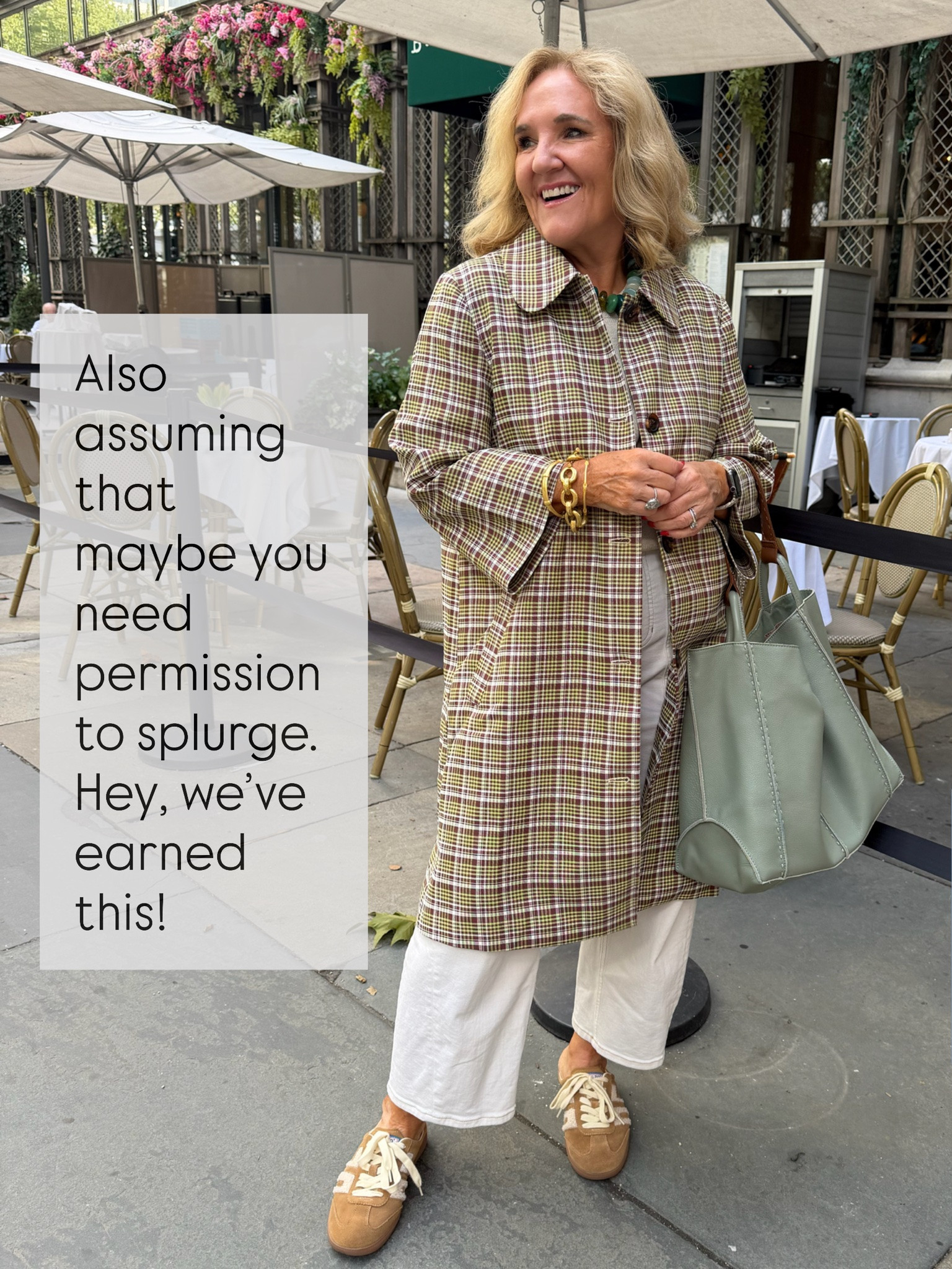 This jacket is perfect for early fall. Wearing a medium. Take 15% off your Avara order with code NANETTE15
Jeans size med petite 
Sweater I sized up to a large 
These sneakers are swimmers! Walked all day!

#LTKNYFW #LTKOver40 #LTKootd