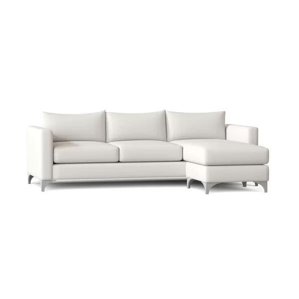Vess 87'' Reversible Stationary Sofa & Chaise Sectional with Ottoman | Wayfair North America