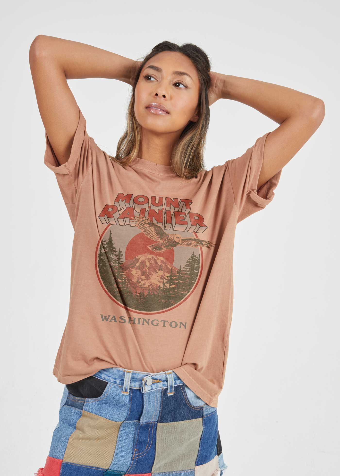 GirlDangerous: Mt. Rainier Tour Clay Boyfriend Tee | Girl Dangerous