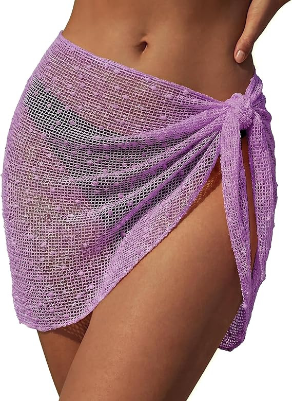 Ekouaer Sarong Wraps for Women Beach Cover Up Short Crochet Bikini Swimsuit Coverup Skirts for Sw... | Amazon (US)