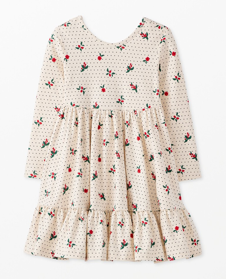 Long Sleeve Ruffle Skater Dress with Pockets | Hanna Andersson