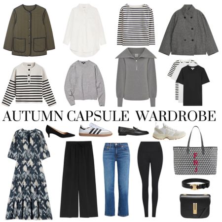 Autumn Capsule 🍂

Capsule Wardrobe, autumn, breton, striped jumper, black leggings, loafers, wide leg trousers 

#LTKSeasonal #LTKeurope