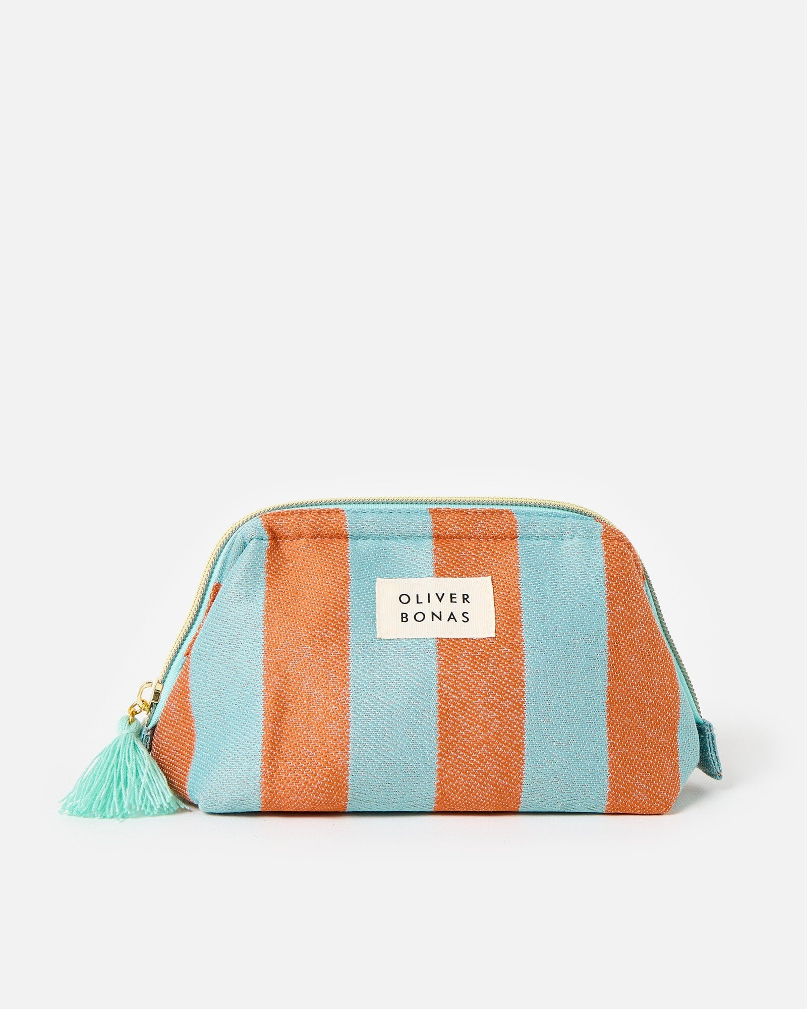 Orange & Blue Woven Striped Makeup Bag | Oliver Bonas | Oliver Bonas (Global)
