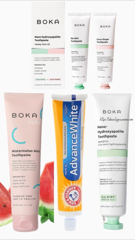 
Boka Natural Toothpaste | Fluoride Free - Nano Hydroxyapatite for Remineralizing | Sensitive Teeth & Whitening -Adult & Kids Oral Care ♡ Arm & Hammer Advance White Extreme Whitening Baking Soda & Peroxide Toothpaste ♡

I may suggest similar products, if applicable. 

Click here & Shop these items using my affiliate link ♡


#LTKfamily #LTKkids #LTKBacktoSchool