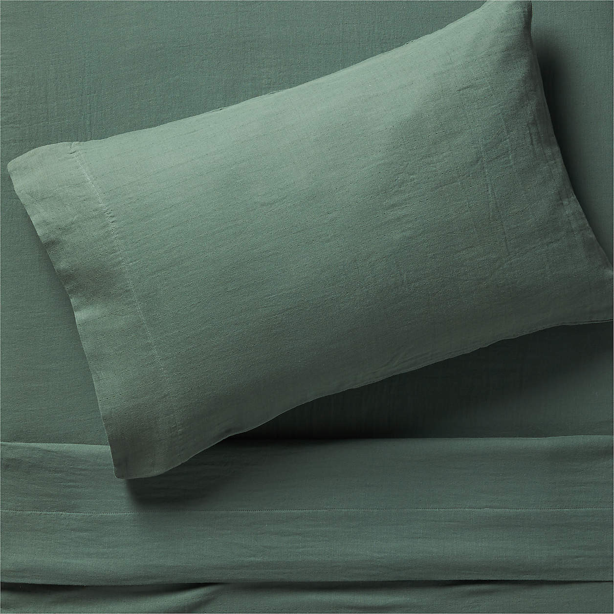 Supersoft Green 100% Organic Cotton Gauze Kids Twin Sheet Set | Crate & Barrel