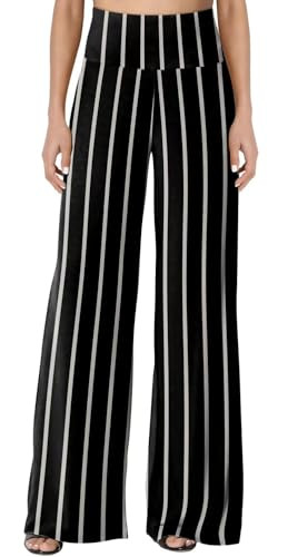 JZC Women's Palazzo Lounge Pants Stretchy Wide Leg Casual Pants Comfy High Waist Flowy Pants S-3X... | Amazon (US)