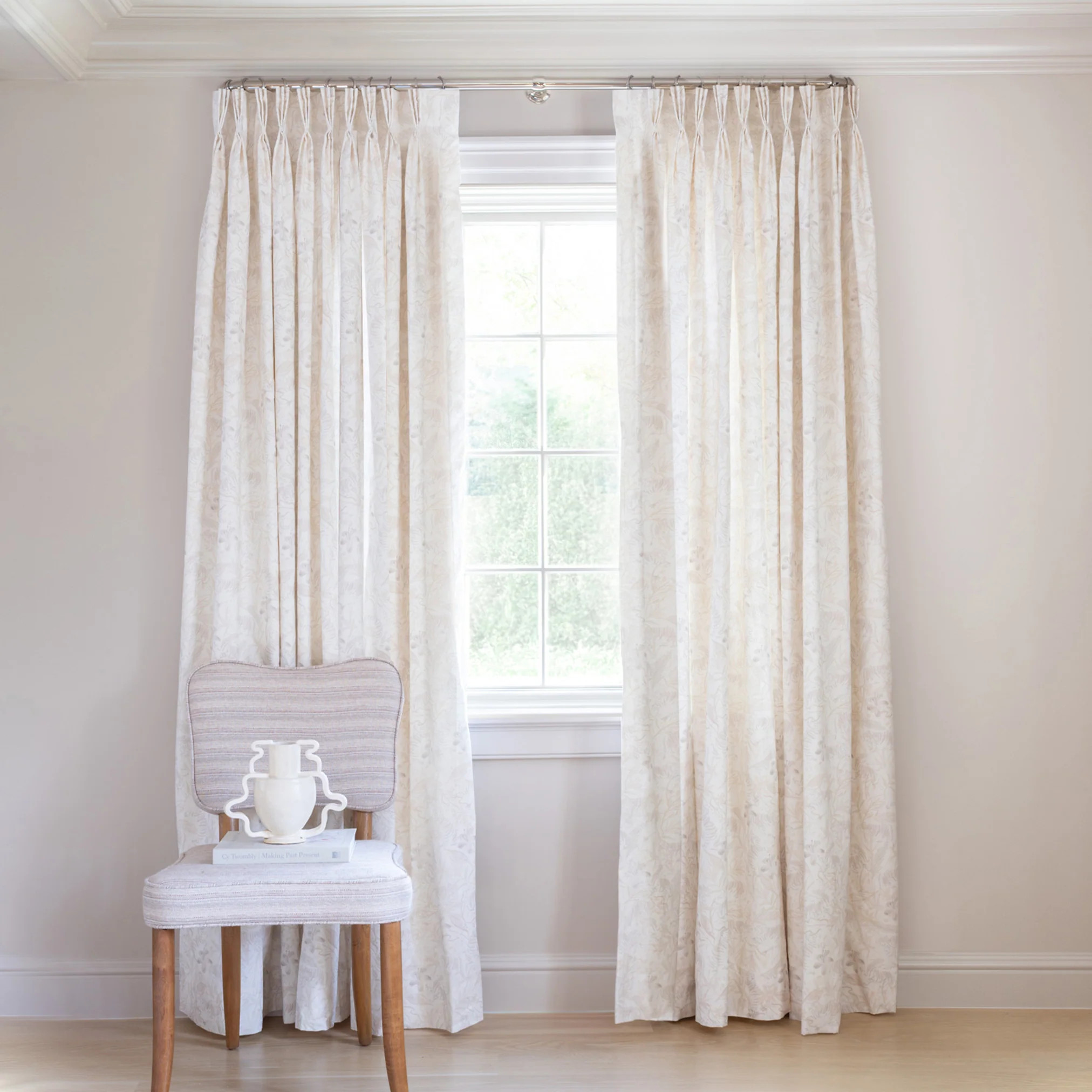 Neutral Sand Colored Curtains with Trim Options | Pepper