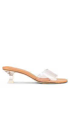 Larroude The Vivi Mule in Vinyl & Beige from Revolve.com | Revolve Clothing (Global)