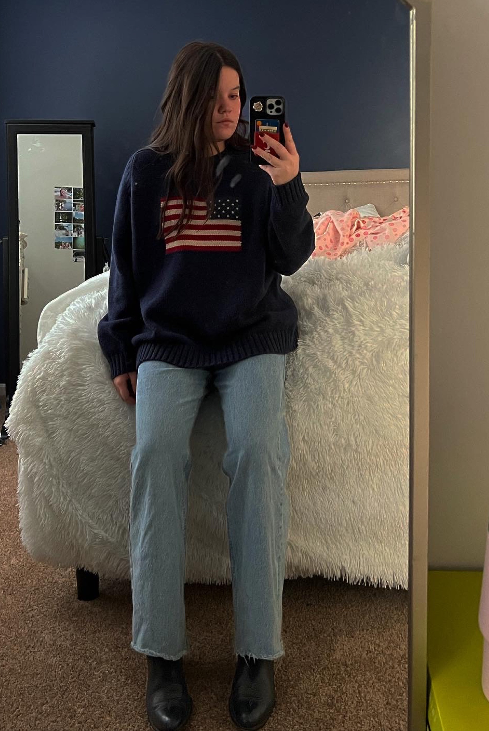 coffee running 
thrifted sweater and boots