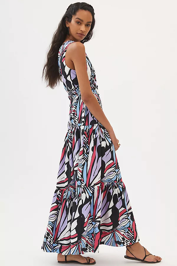 Maeve One-Shoulder Printed Midi Dress By Maeve in Assorted Size 4 | Anthropologie (US)