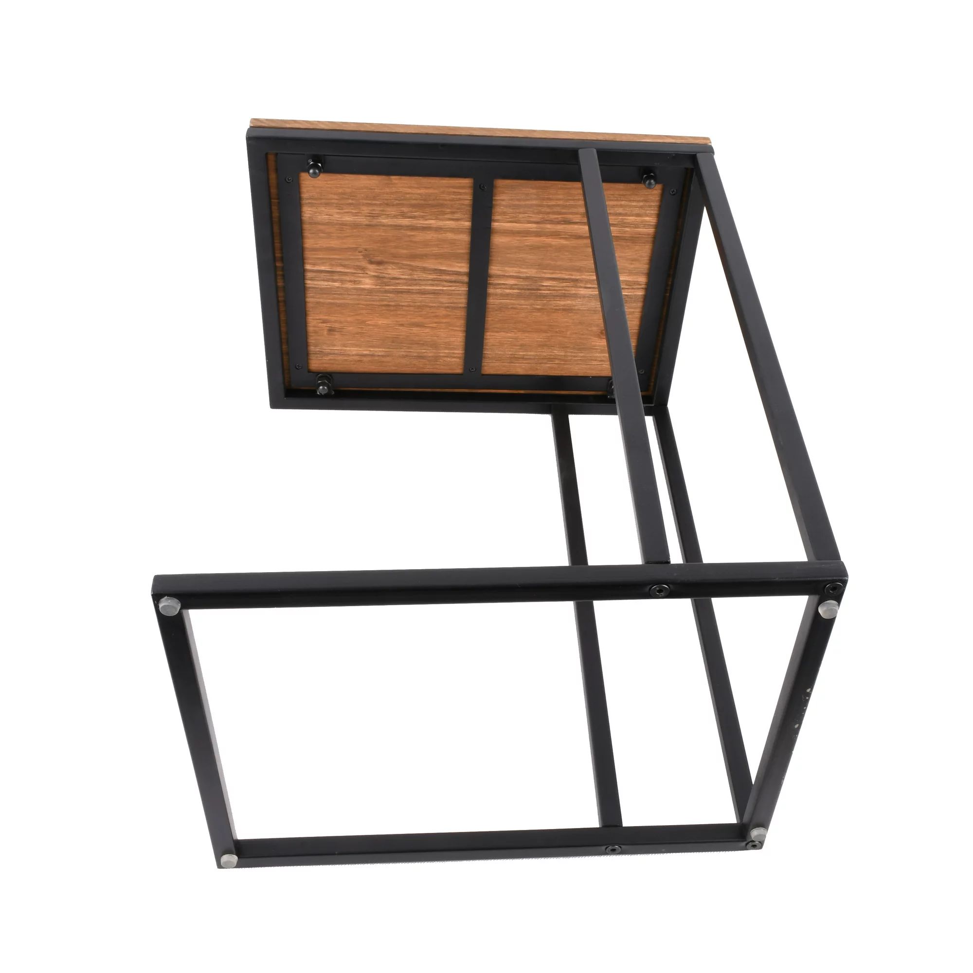 Better Homes & Gardens Wood C-Shaped Side Table Black and Brown | Walmart (US)