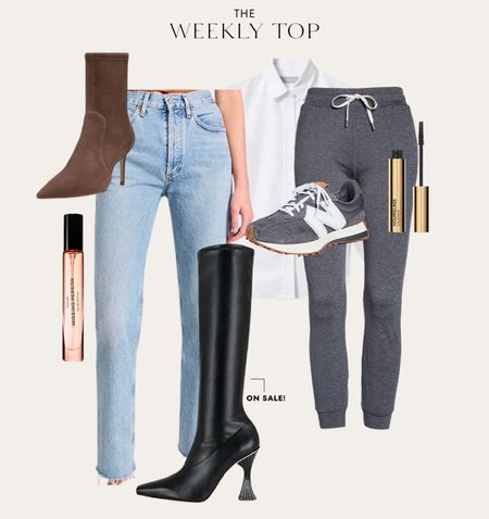 The Weekly Top! I included my staple jeans lately, my travel pants, and the Magda Boot that’s on sale for $329! 

boots l outfits l comfy outfit l jeans 