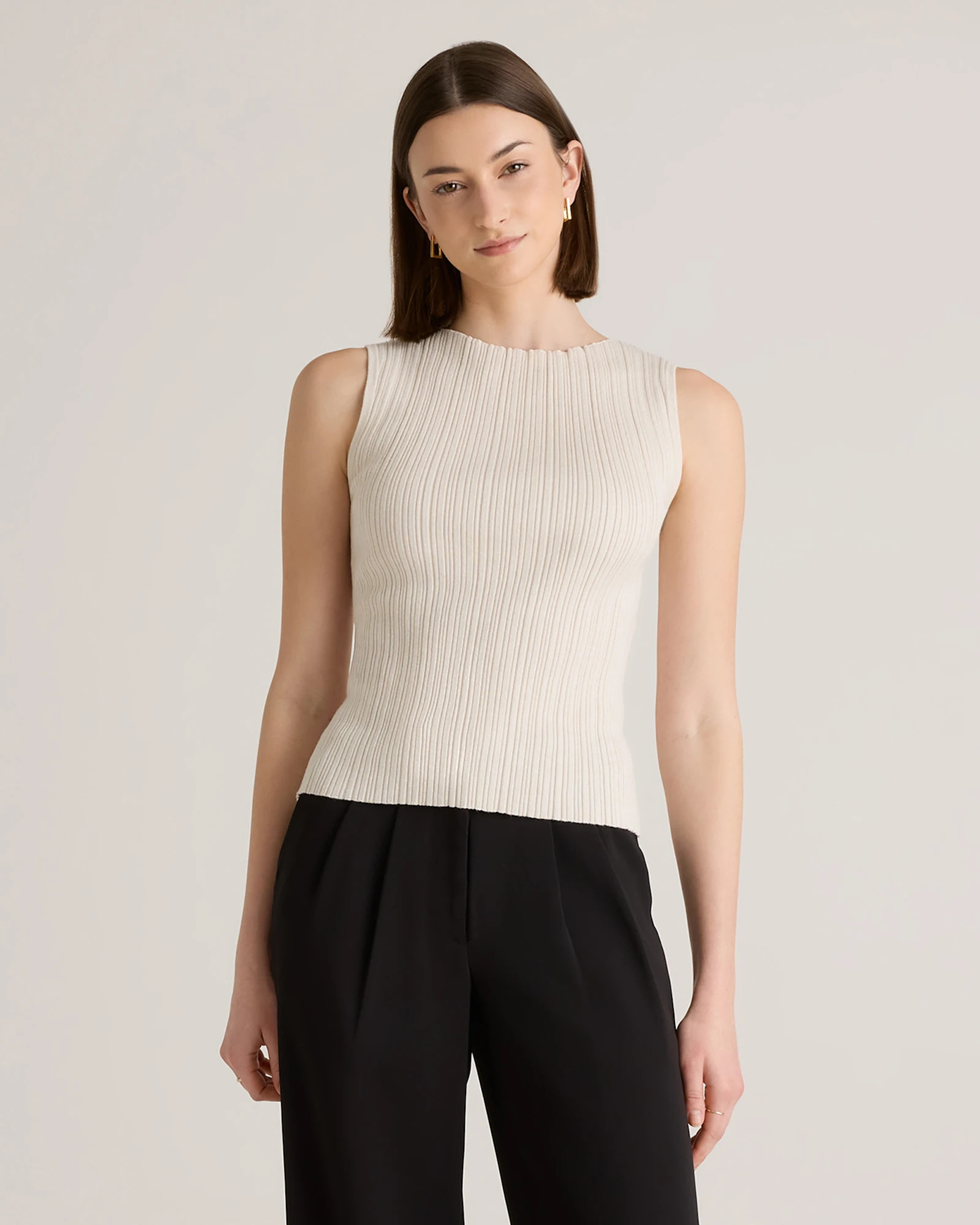 Cotton Cashmere Ribbed Tank | Quince