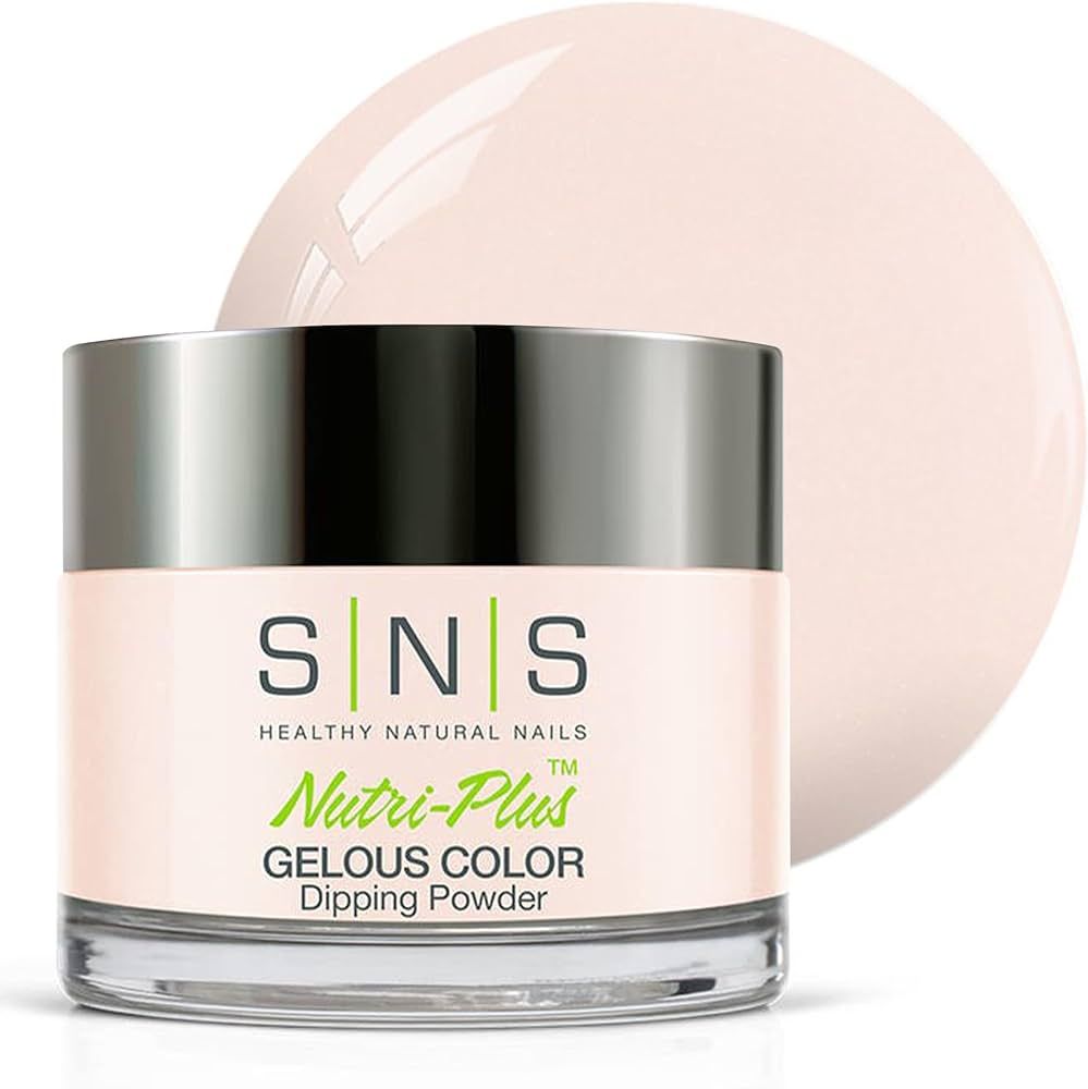 SNS Nail Dip Powder, Gelous Color Dipping Powder - Barely There Pink (Pink, Pastel/Cream, Shimmer... | Amazon (US)