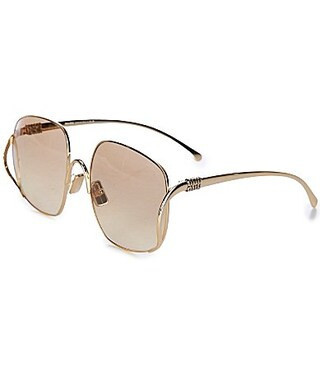 Miu Miu Women's MU57S5 57mm Square Sunglasses - Gold/Yellow to Brown | Dillard's
