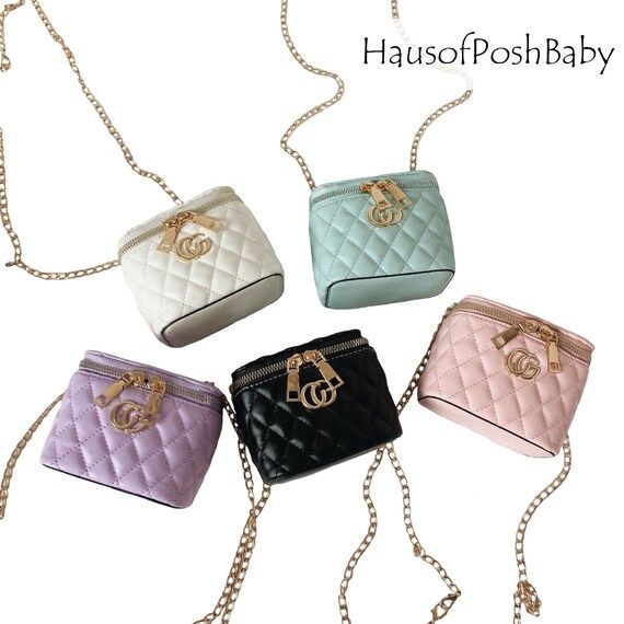 Posh Baby pastel colors Girl  bucket style brand inspired handbag purse mini toddler bag shoulder... | Etsy (US)