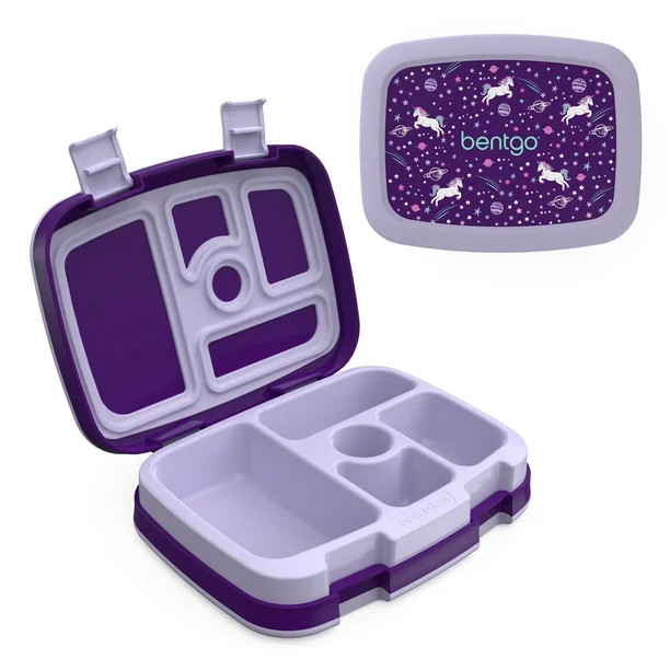 Bentgo Leak-Proof 5-Compartment Lunch Box, Kids Prints, Unicorn - Walmart.com | Walmart (US)
