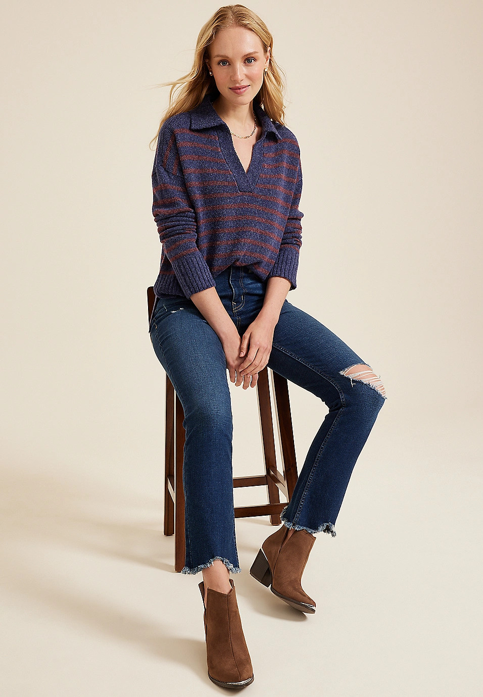 Cozier Than Cashmere Collared Sweater | Maurices