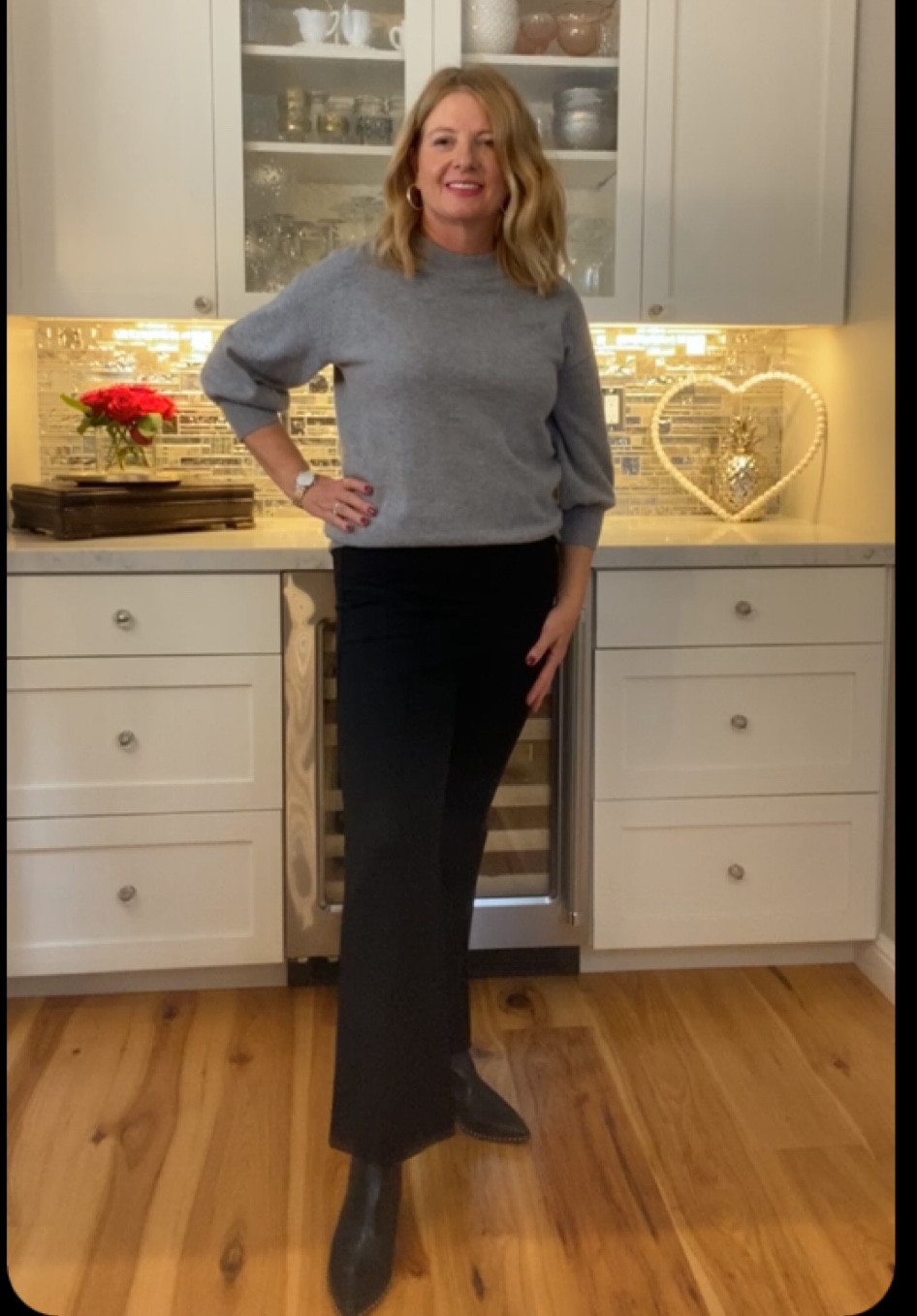 Ponte pants are trending! The oh-so comfy pants are available in my favorite style, cropped kick flare. Classic black will take you anywhere, but you’ll love them so much you might like another color,. Runs TTS. The sweater is not available any longer, but I found a cute affordable one at Bama Republic. Boots are the latest studded version of Dolce Vita. 

#LTKstyletip #LTKSeasonal