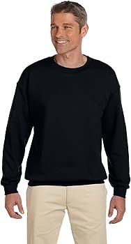 Gildan Men's Heavy Blend Crewneck Sweatshirt - Large - Black at Amazon Men’s Clothing store | Amazon (US)