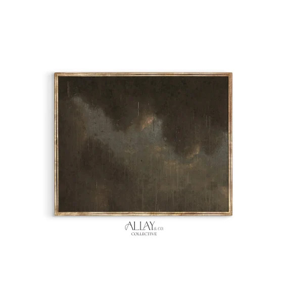 Cloud Study  Abstract Wall Art  Moody Cloud Study  Vintage | Etsy | Etsy (US)