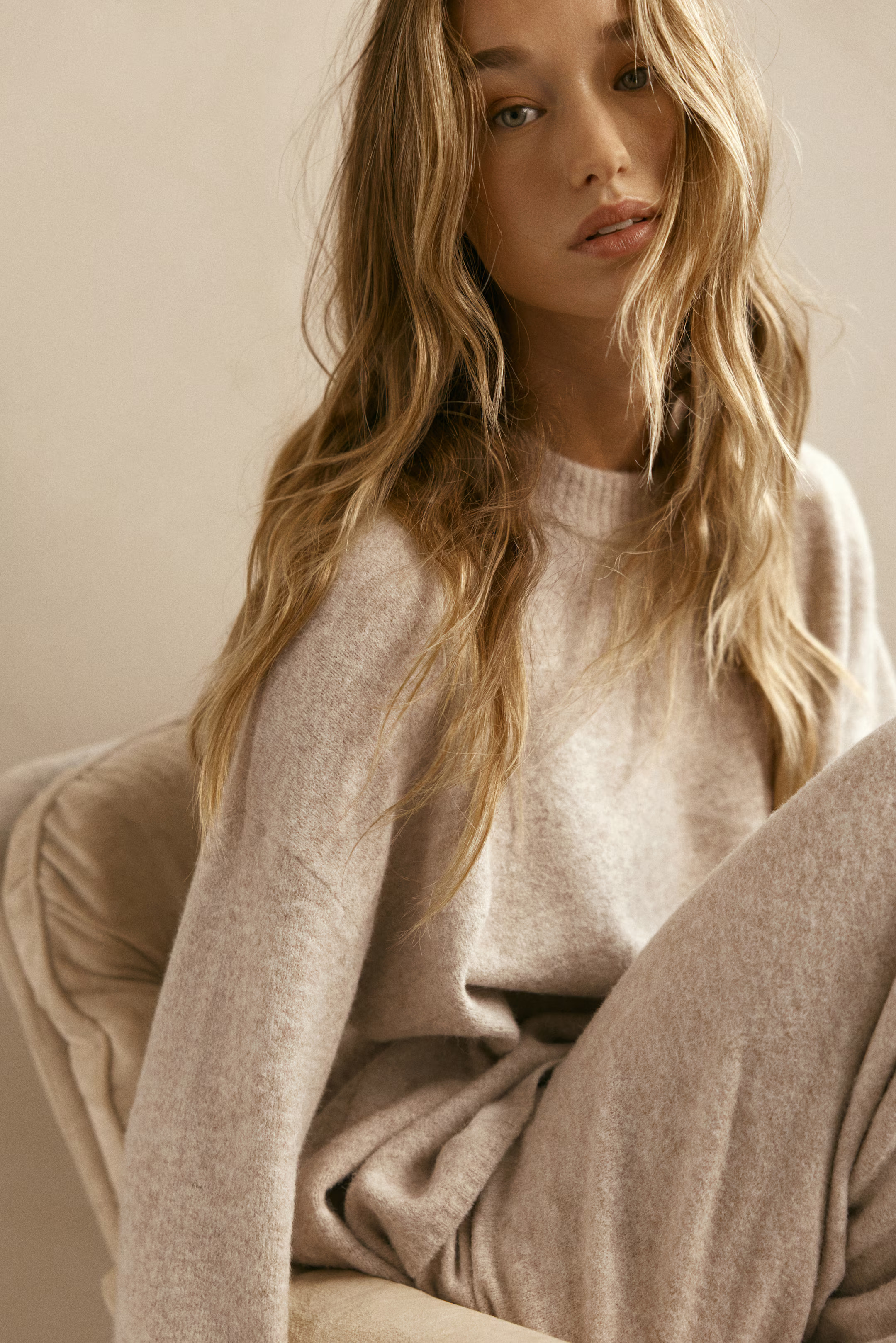 Jumper - Light beige marl - Ladies | H&M GB | H&M (UK, MY, IN, SG, PH, TW, HK)