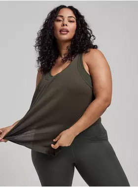 TRU Performance Cotton Active Tank 2-in-1 Bra | Torrid (US & Canada)