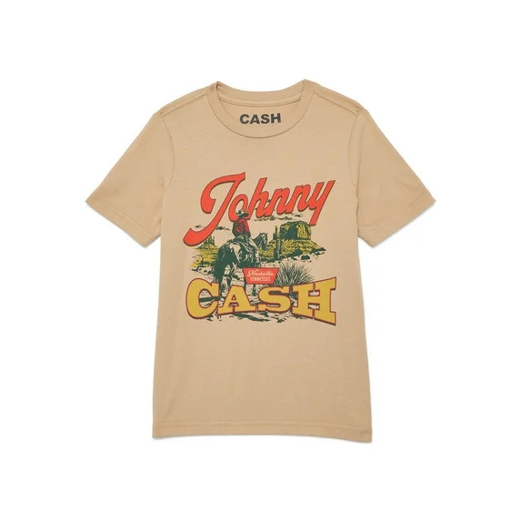 Johnny Cash Boys Graphic Tee with Short Sleeves, Sizes 4-18 | Walmart (US)