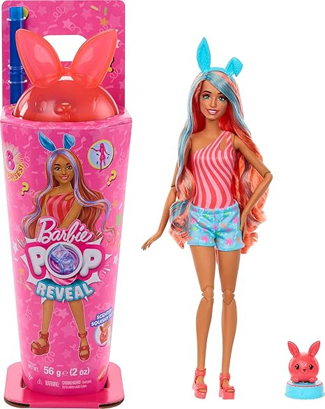 Barbie Pop Reveal Series Doll & Accessories Set, Shakes Series, Scented Bright Bunny Scented Fash... | Amazon (US)