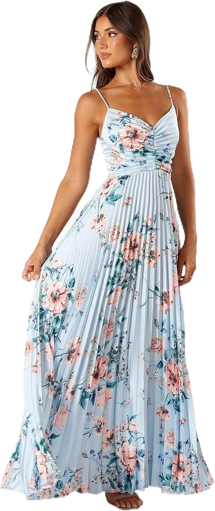 Petal & Pup Women's Naira Pleated Maxi Dress | Amazon (US)