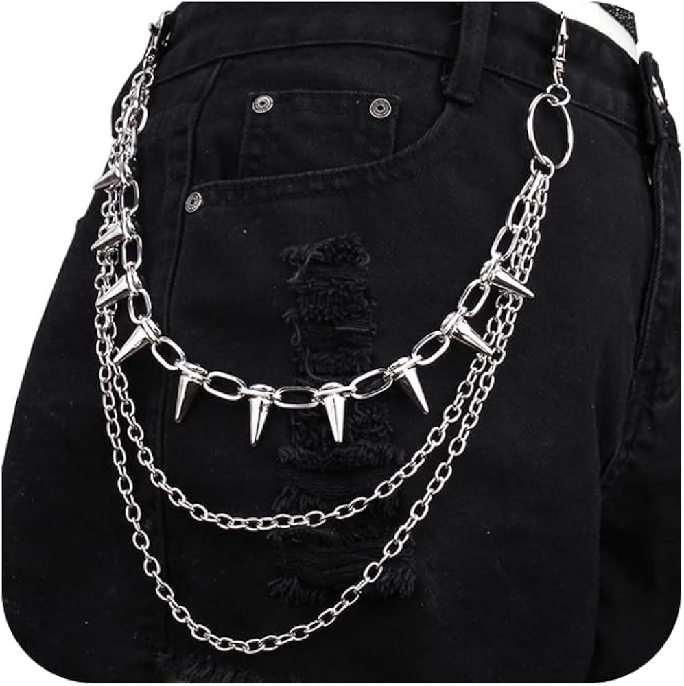QWALIT Pants Chain for Men Pocket Chain for Pants Jean Chains for Men Jean Chains Chains for Jeans Biker Chain Hip Chain Jean Chains for Women Pants Chain for Women Hip Jewelry for Women Punk Chain | Amazon (US)