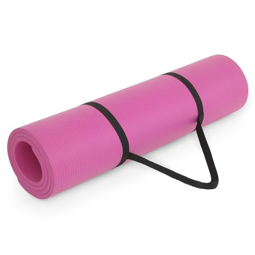 MADOG Yoga Mat, Extra Thick Exercise Mats (1/2 Inch) with Carrying Strap, Non-Slip Workout Mat for Yoga and Stretching, Pink | Amazon (US)