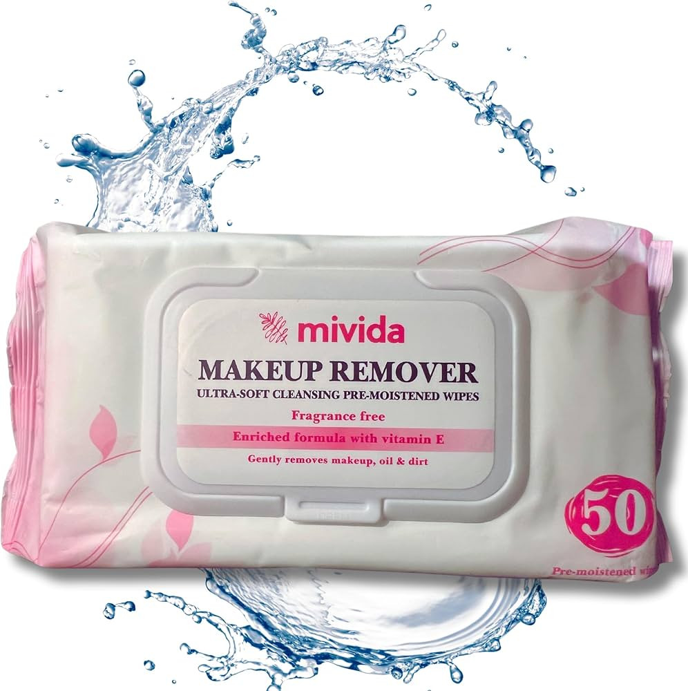 Makeup Remover Wipes | Hypoallergenic Facial Cleansing Make up Remover Face Wipes with Vitamin E ... | Amazon (US)