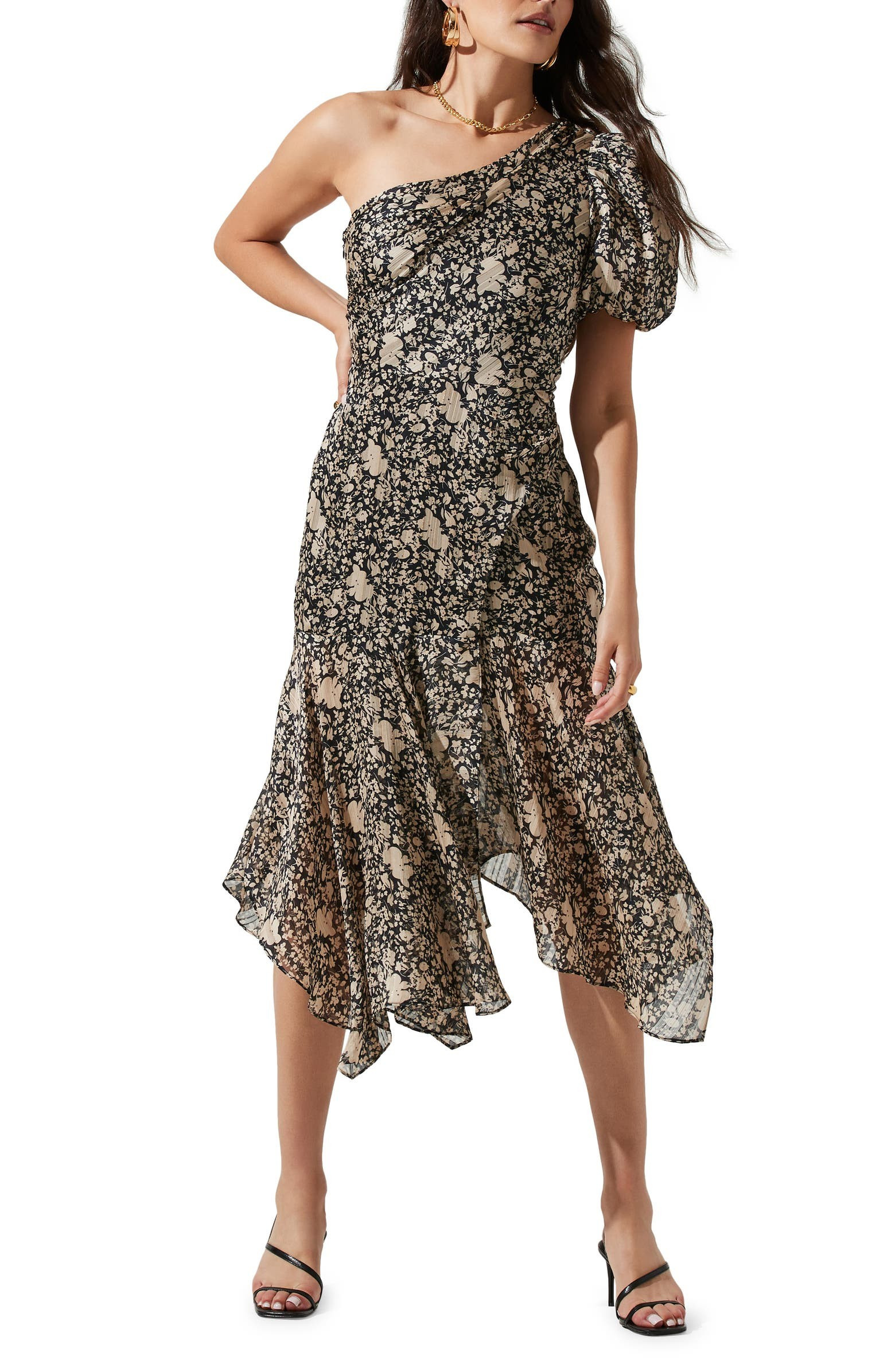 Santorini Floral One Shoulder Dress | Nordstrom