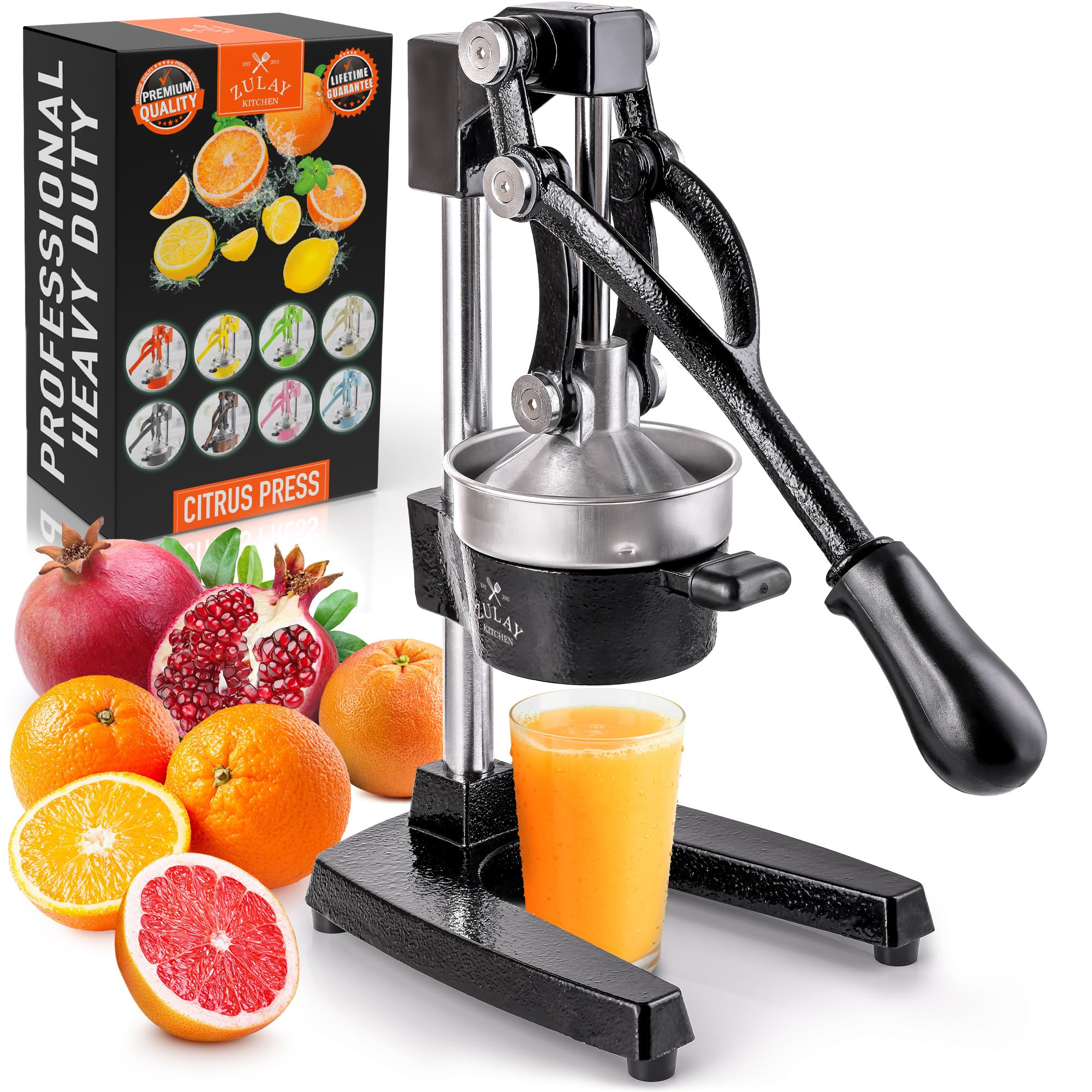 Zulay Kitchen Cast Iron Juicer - Easy-to-Clean Heavy-Duty Manual Juicer, Professional Citrus Juic... | Amazon (US)