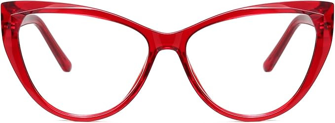 Blue Light Glasses Cateye Women Fake Eyeglasses Anti Eye Strain Computer Glasses Clear Lens | Amazon (US)