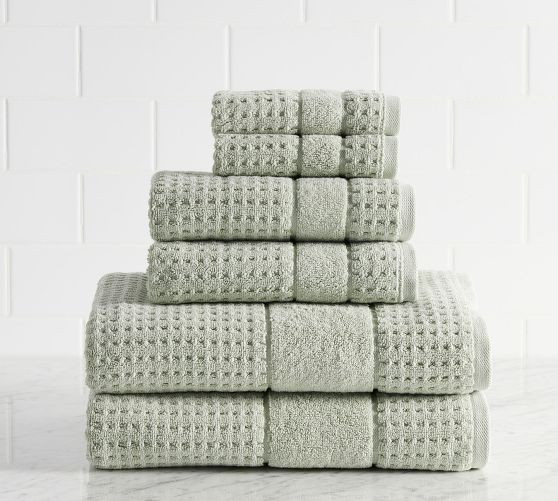 Waffle Tyne Towel Bundle - Set of 6 | Pottery Barn (US)