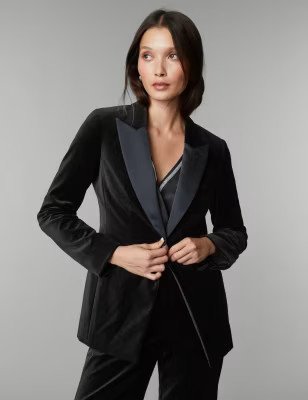 Velvet Tailored Tuxedo Blazer | Marks & Spencer (UK)