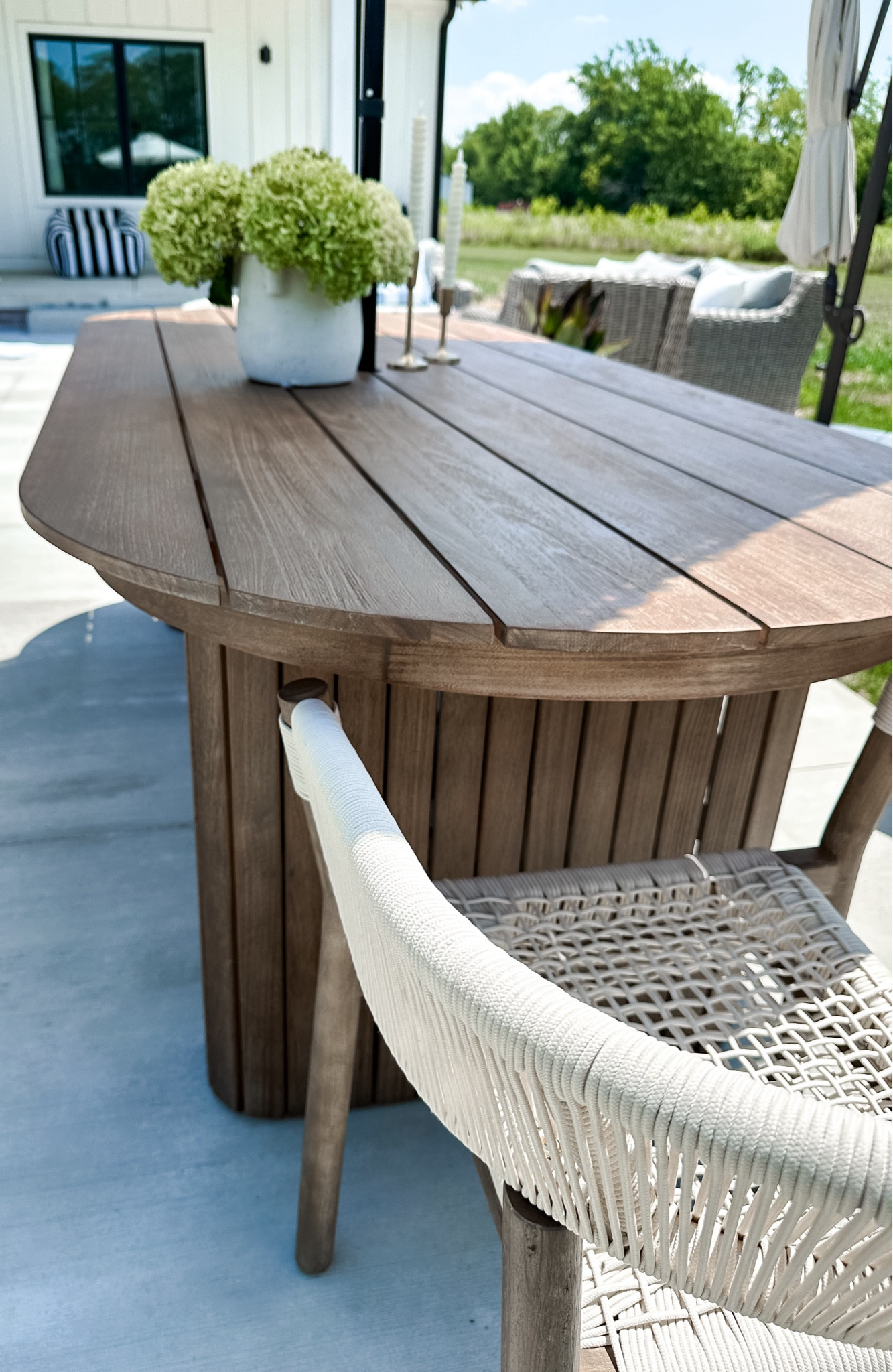 Outdoor dining table under $500! Use code STORE20 for an additional 20% with in store pickup. Look at those stunning fluted legs 😍

#LTKHome #LTKSummerSales #LTKSaleAlert
