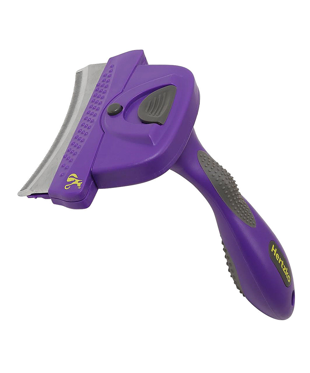 Hertzko Pet Brushes - Self Cleaning Curved Comb Deshedding Tool | Zulily