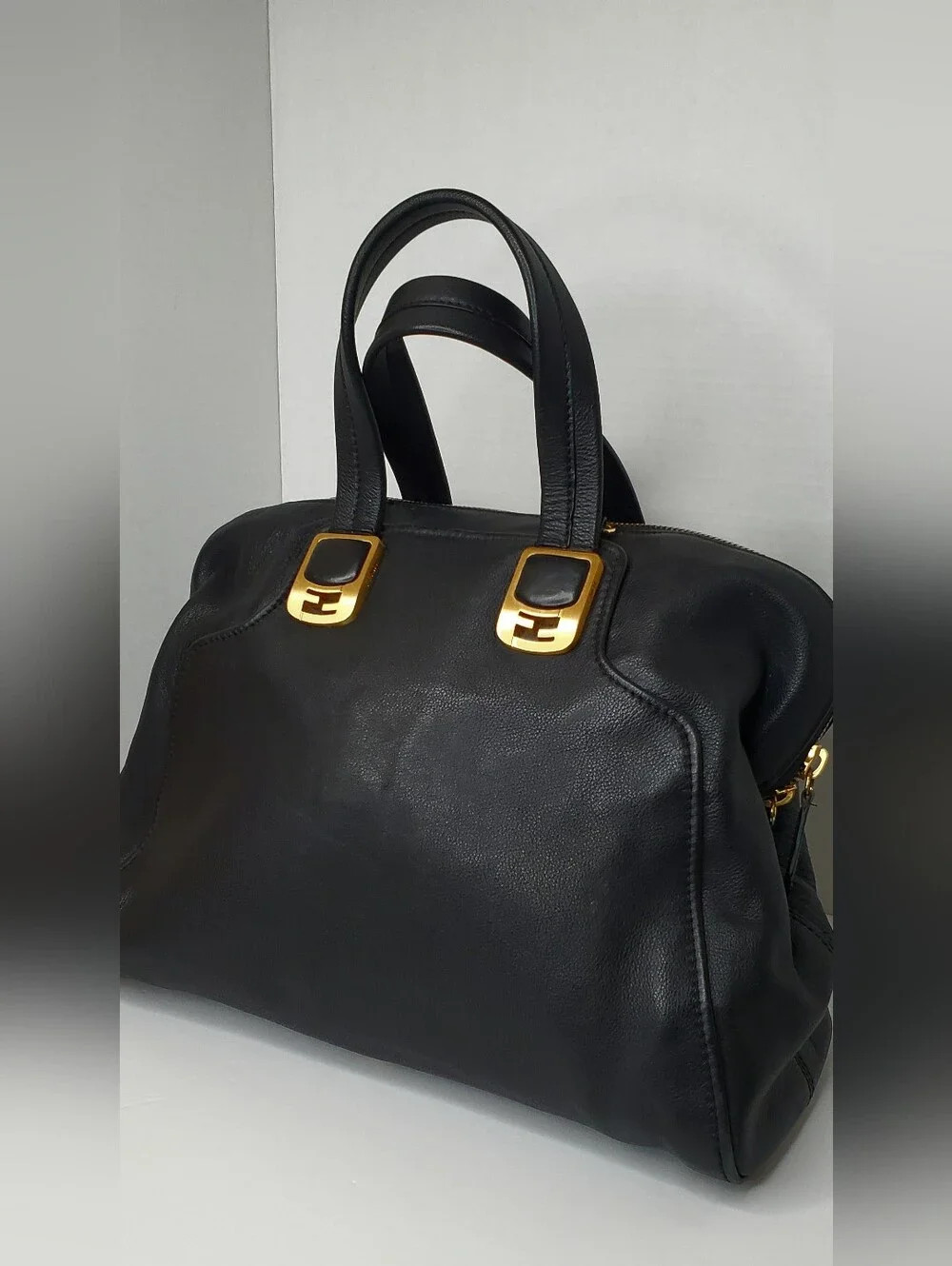 FENDI Black Soft Leather Made In Italy Chameleon Large Handbag | Poshmark