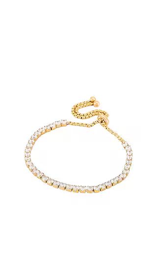 Ellie Vail Jodie Tennis Bracelet in Metallic Gold. | Revolve Clothing (Global)