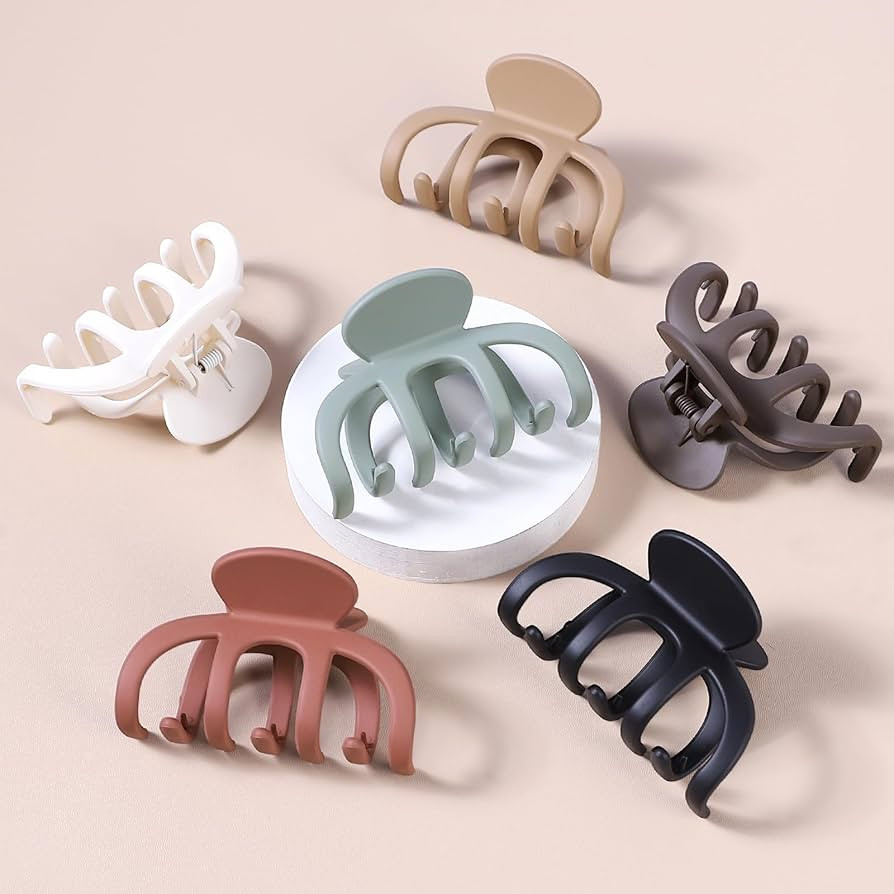 Hair Clips for Women 3.5 Inch Medium Hair Claw Clips for Girls Thin Thick Hair Matte Banana Jaw C... | Amazon (US)