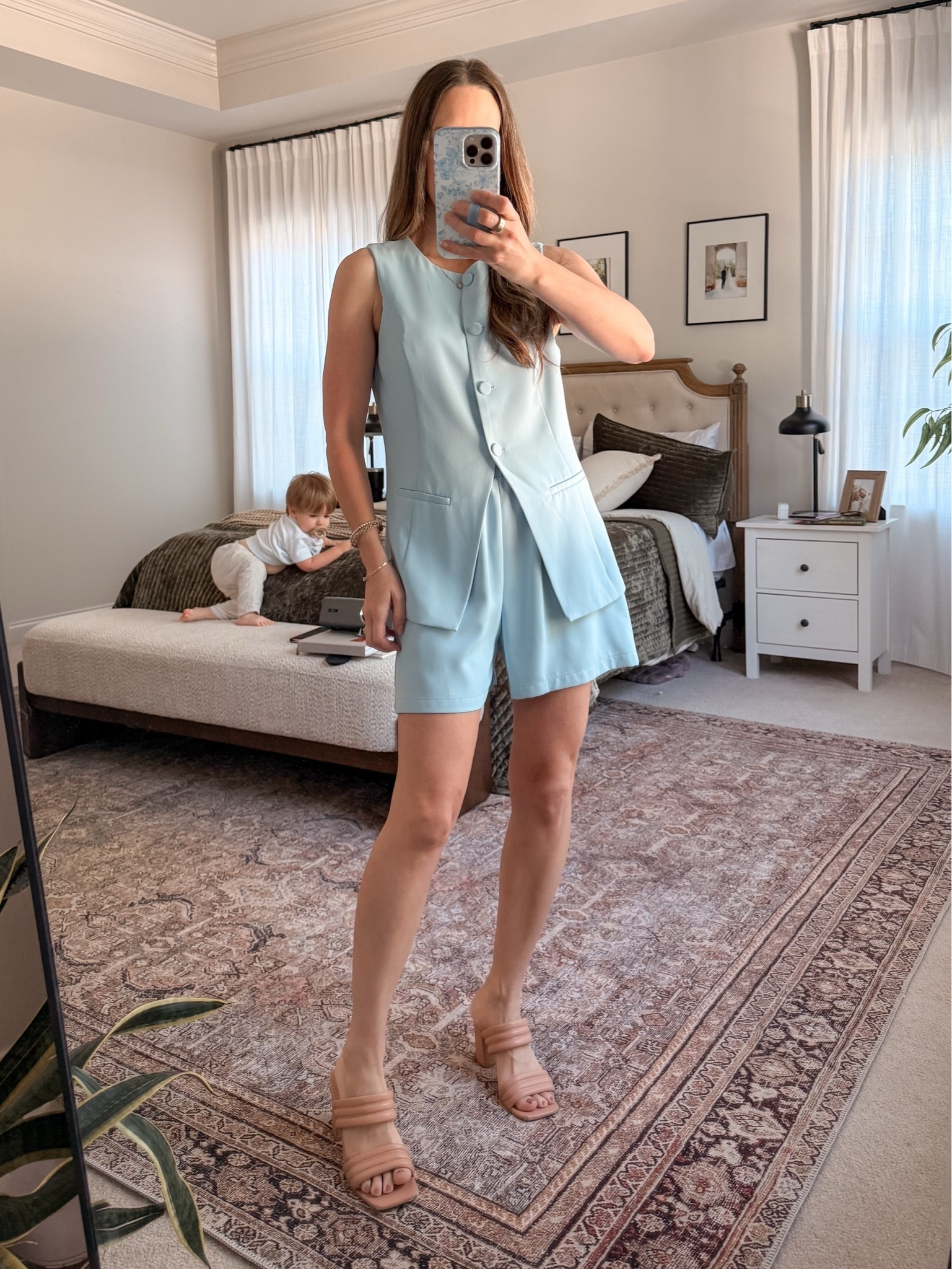 Amazon matching set = instant “put together” with zero effort. 🤍 Wearing this tailored vest + shorts two-piece set that works for summer work outfits, brunch, vacation dinners, date night, or a bridal/baby shower when you want to look polished but stay comfy. Linking the full set + similar Amazon vest sets / linen-look sets / spring & summer two piece outfits.

#LTKootd #LTKSeasonal #LTKmomlife
