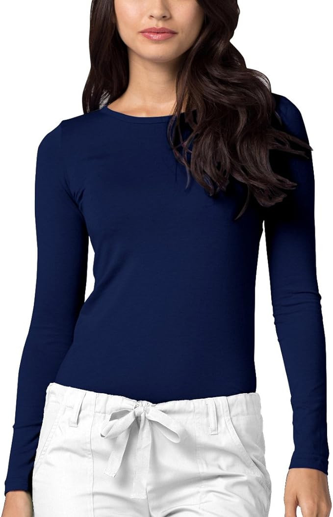 Adar Underscrubs for Women - Long Sleeve Underscrub Comfort Tee | Amazon (US)