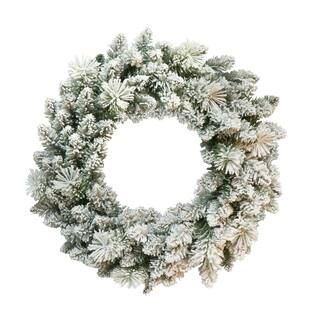 24" Flocked Spruce Wreath | Michaels | Michaels Stores